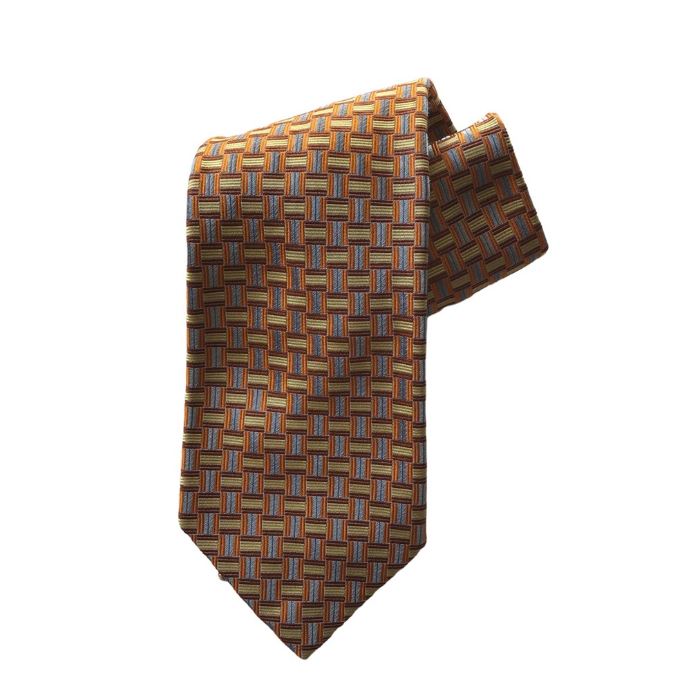 Paul Stuart Multicolored Print Silk Tie - image 1